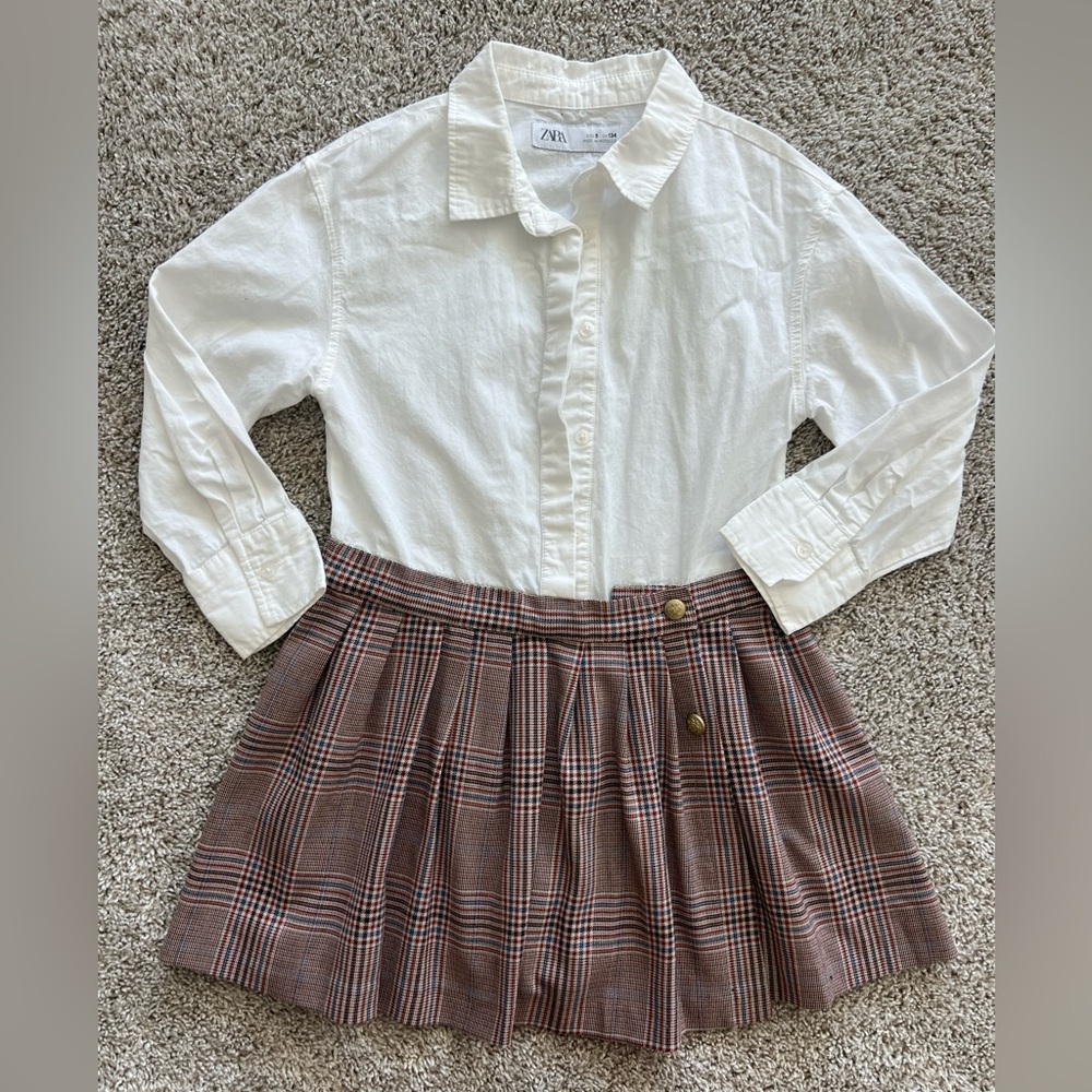 Zara Crisp White Button-Up Shirt